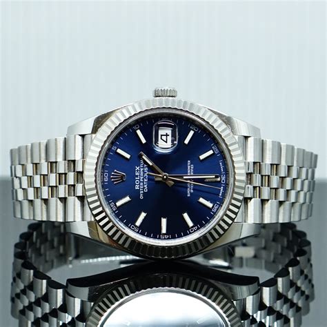 rolex datejust 41 blue 2017